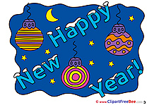 Moon Balls Pics New Year Illustration