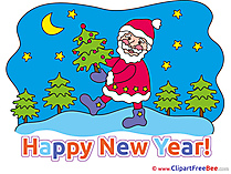 Moon Santa Claus New Year download Illustration