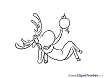 New Year Deer Illustrations for free