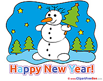 Night Snowman free Cliparts New Year