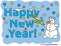 Printable Snowman New Year Images