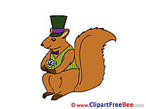 Squirrel download New Year Illustrations