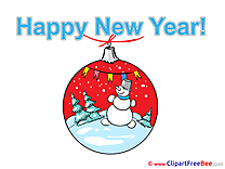 Toy Snowman printable New Year Images