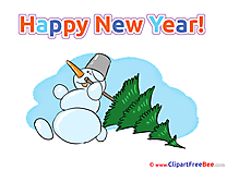Tree Snowman download New Year Illustrations
