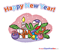 Virtual card Pics New Year Illustration