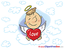 Amur Cupid Clouds printable Hearts Images