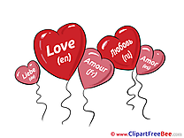 Balloons Love Clipart Hearts Illustrations