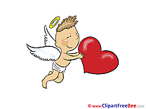 Cupid Boy Wings Hearts Clip Art for free