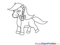 Download Coloring Clipart Horse Cliparts