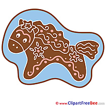 Gingerbread Clipart Horse Illustrations