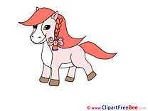 Pink Pony free Illustration Horse