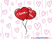 Balloons Hearts Clipart I Love You free Images