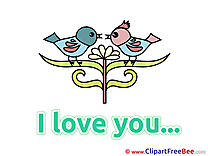 Birds Pics I Love You free Cliparts