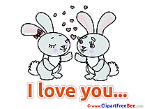 Bunnies Pics I Love You free Image