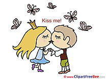 Butterflies Prince Princess Kiss Pics I Love You Illustration