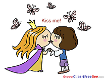 Princess Prince Kiss I Love You Clip Art for free