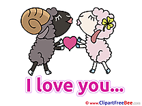 Sheeps Heart I Love You download Illustration
