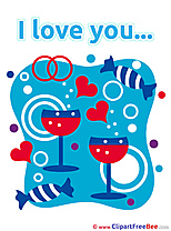 Wine Glasses Sweets Hearts Pics I Love You free Cliparts