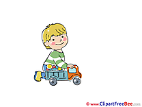 Cars Kid plays free Cliparts Kindergarten