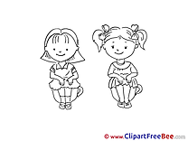 Coloring Kids free Illustration Kindergarten