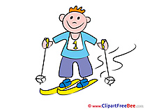 Ski Boy printable Kindergarten Images