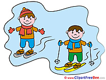 Ski Children Kindergarten Clip Art for free