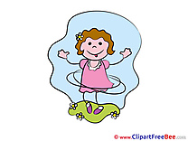 Turning Hoop Girl Cliparts Kindergarten for free