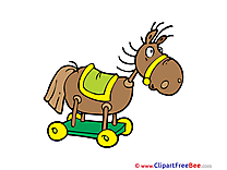 Wooden Horse Kindergarten Illustrations for free