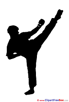 Kickboxer Logo Clip Art for free