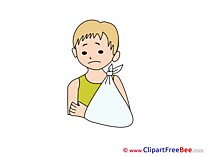 Broken Arm Boy download Clip Art for free