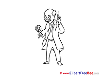 Drawing Doctor with Lollipop Clip Art download for free