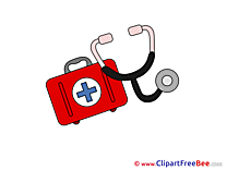 Medical Kit Stethoscope Pics printable Cliparts