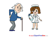 Old Man Nurse free printable Cliparts and Images