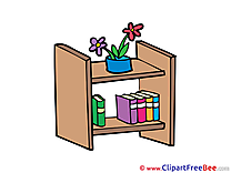 Bookshelf Clipart free Illustrations