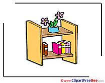 Bookshelf Flowers Books Pics download Illustration