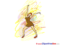 Club Dancer Girl Party Illustrations for free