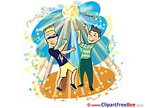 Dances Boys printable Illustrations Party