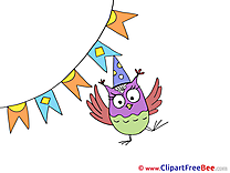 Flags Owl Clipart Party Illustrations