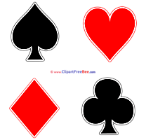 Suits Playing Cards Cliparts Party for free