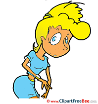 Blonde Girl Clipart free Illustrations