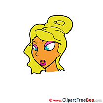 Blonde Woman printable Illustrations for free