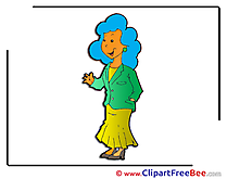 Blue Hair Woman Images download free Cliparts