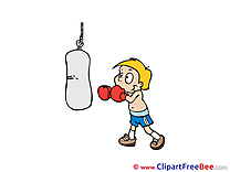 Boxer Boy Kick Pics printable Cliparts