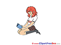 Girl Manga Clipart free Illustrations