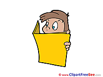 Journal Boy Clipart free Illustrations