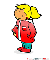 Kid Girl Blonde free Cliparts for download