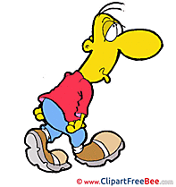 Walking Man Cliparts printable for free