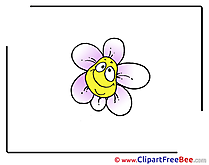 Drawing Flower Cliparts printable for free