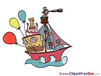 Boat Balloons printable Images for download