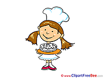 Cake Cook Girl free Cliparts for download